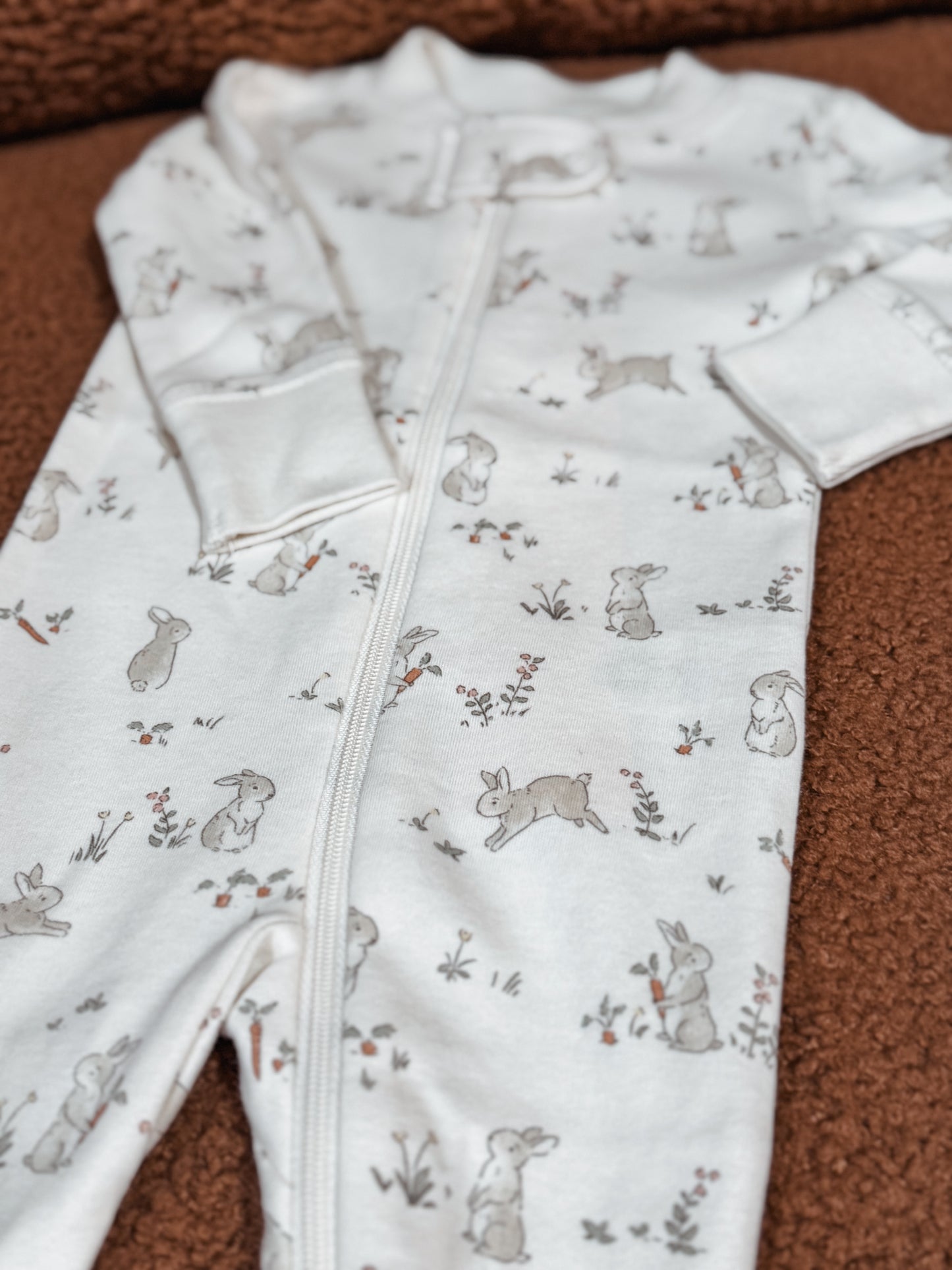 Zip Longsleeve Sleeper - Bunnies