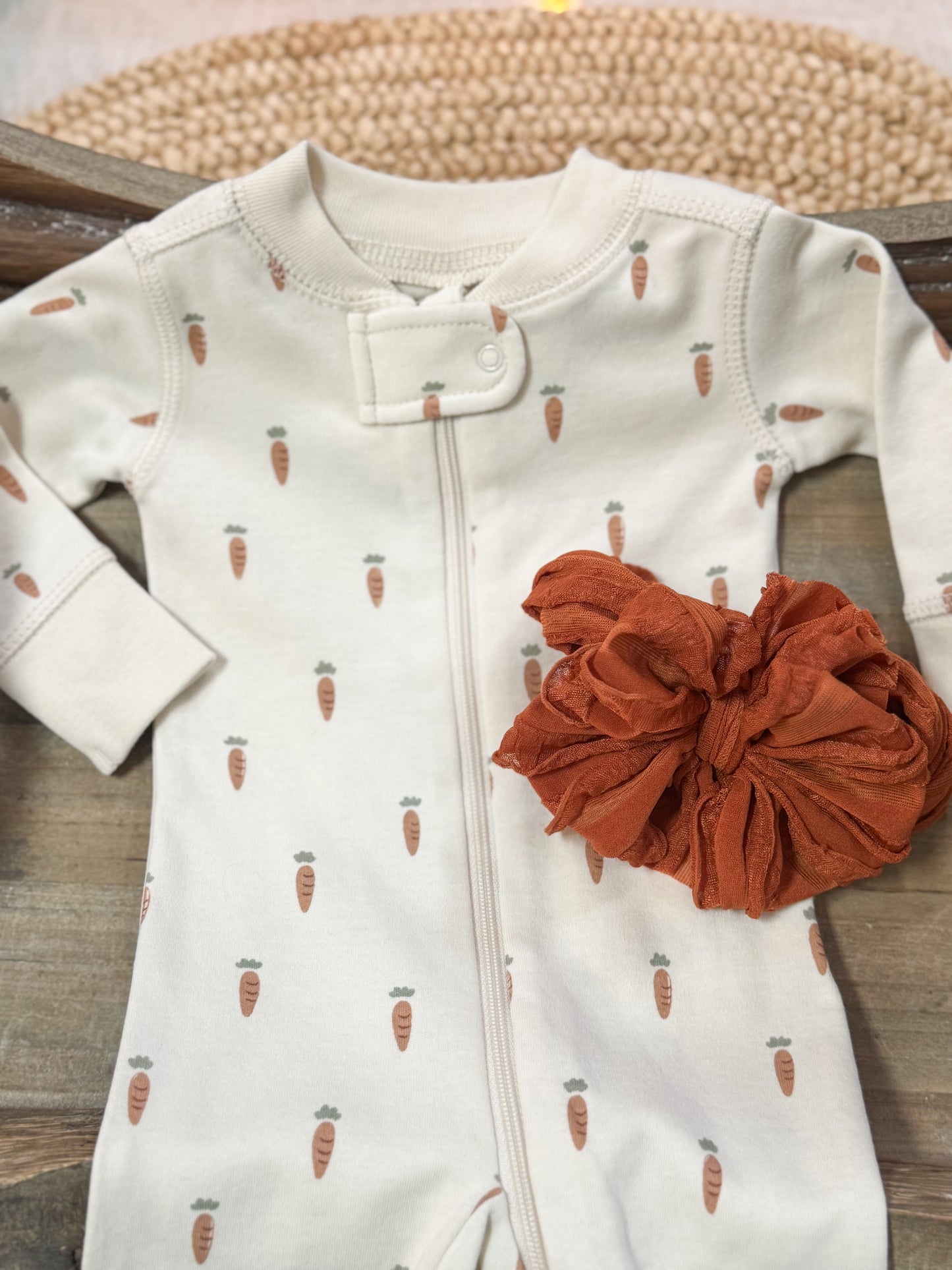 Zip Longsleeve Sleeper - Carrots