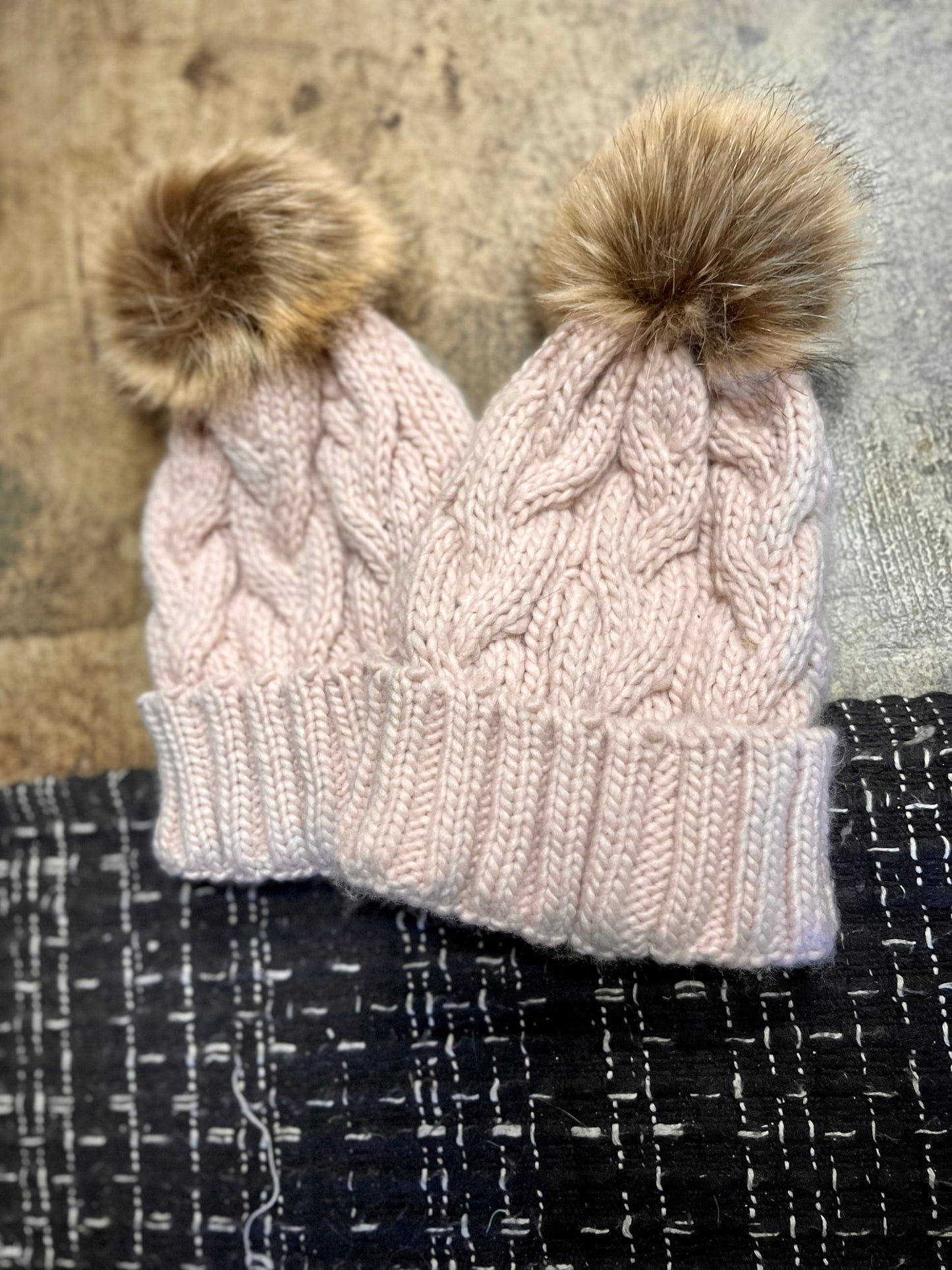 Cable Knit Pom Pom Toboggan