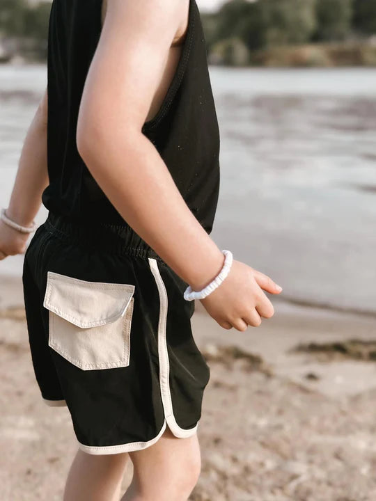 HYBRID PLAY + SWIM SHORT - BLACK