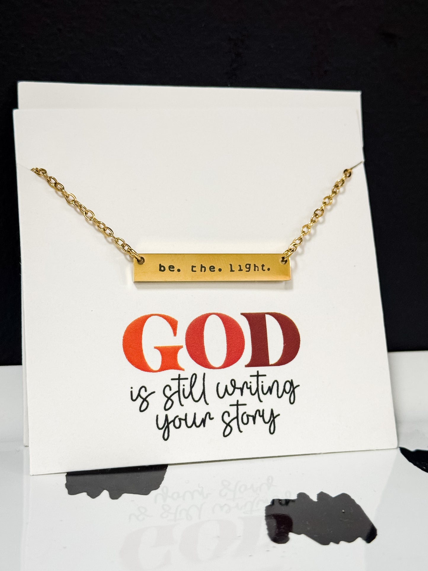 Necklace - Be the Light Gold