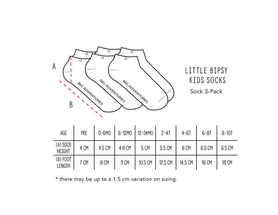 Little Bipsy Ankle Socks - 3pk Sand