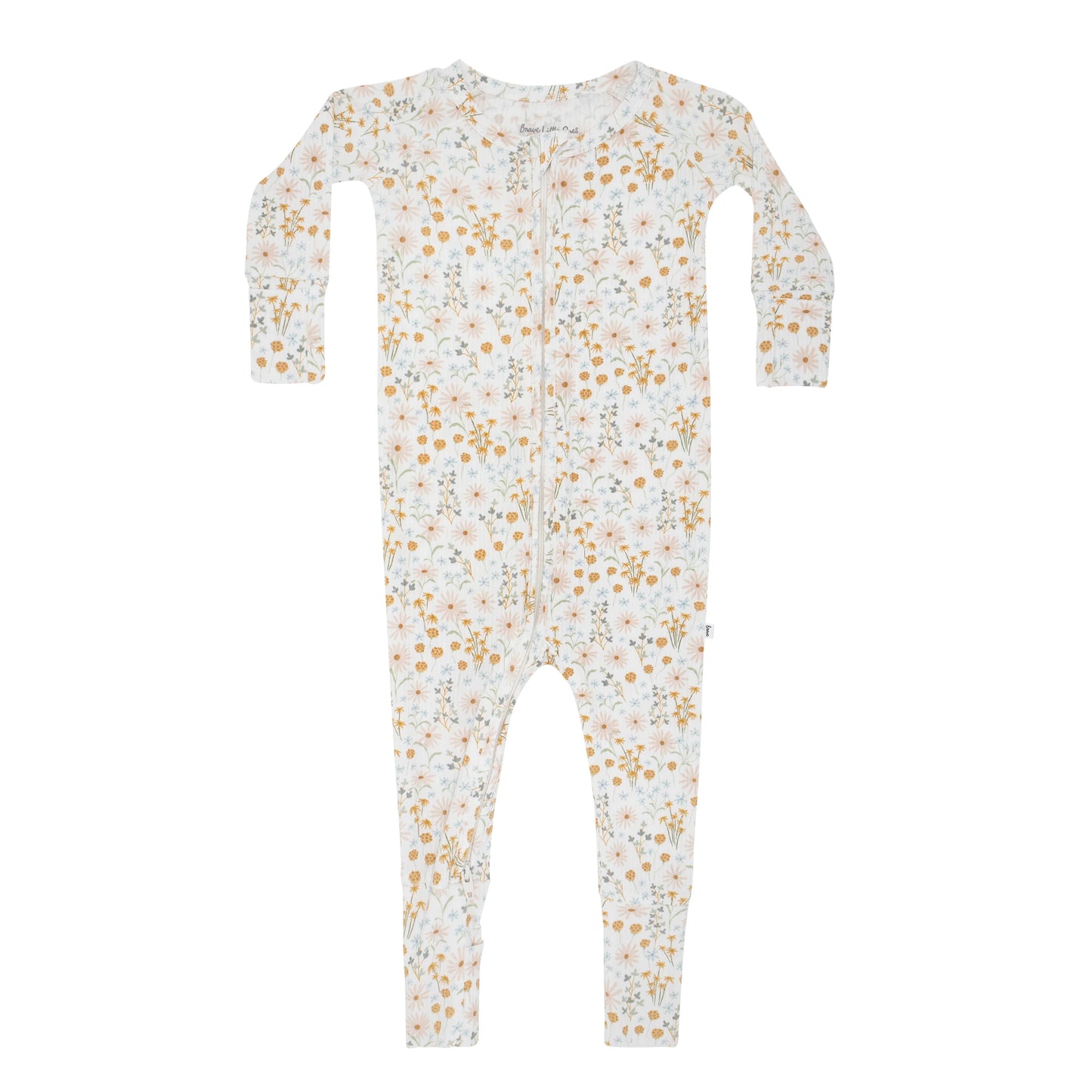 Ribbed Zip Romper - Whimsical Floral