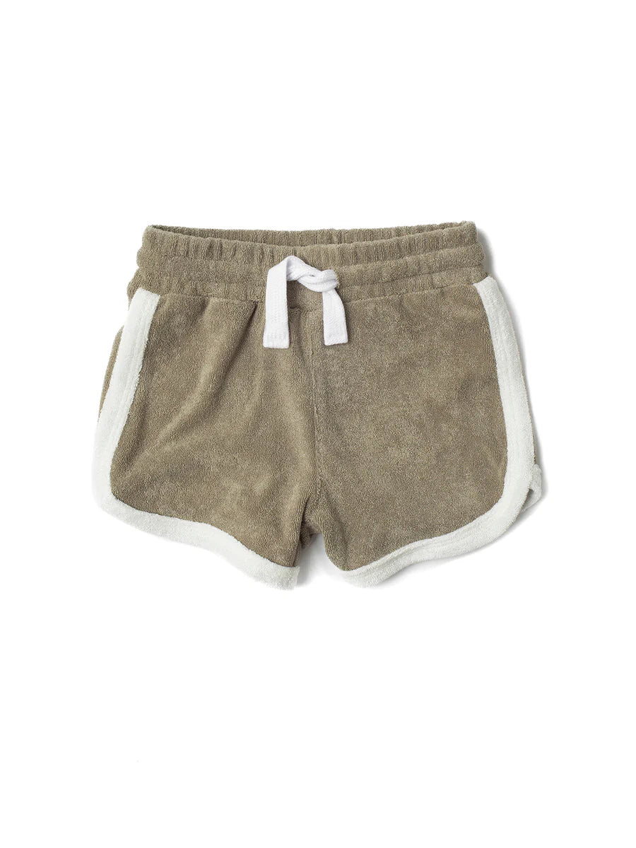 Terry Cloth Shorts - Khaki Green