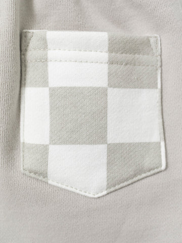 Checkered Pocket Short - Fog