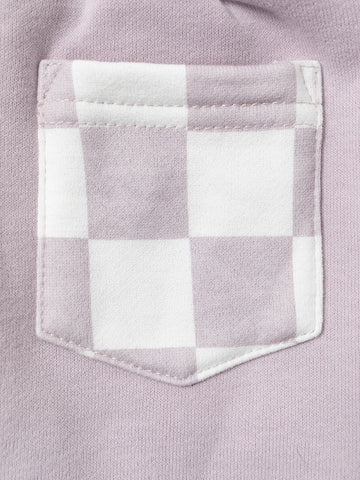 Checkered Pocket Short - Lavender