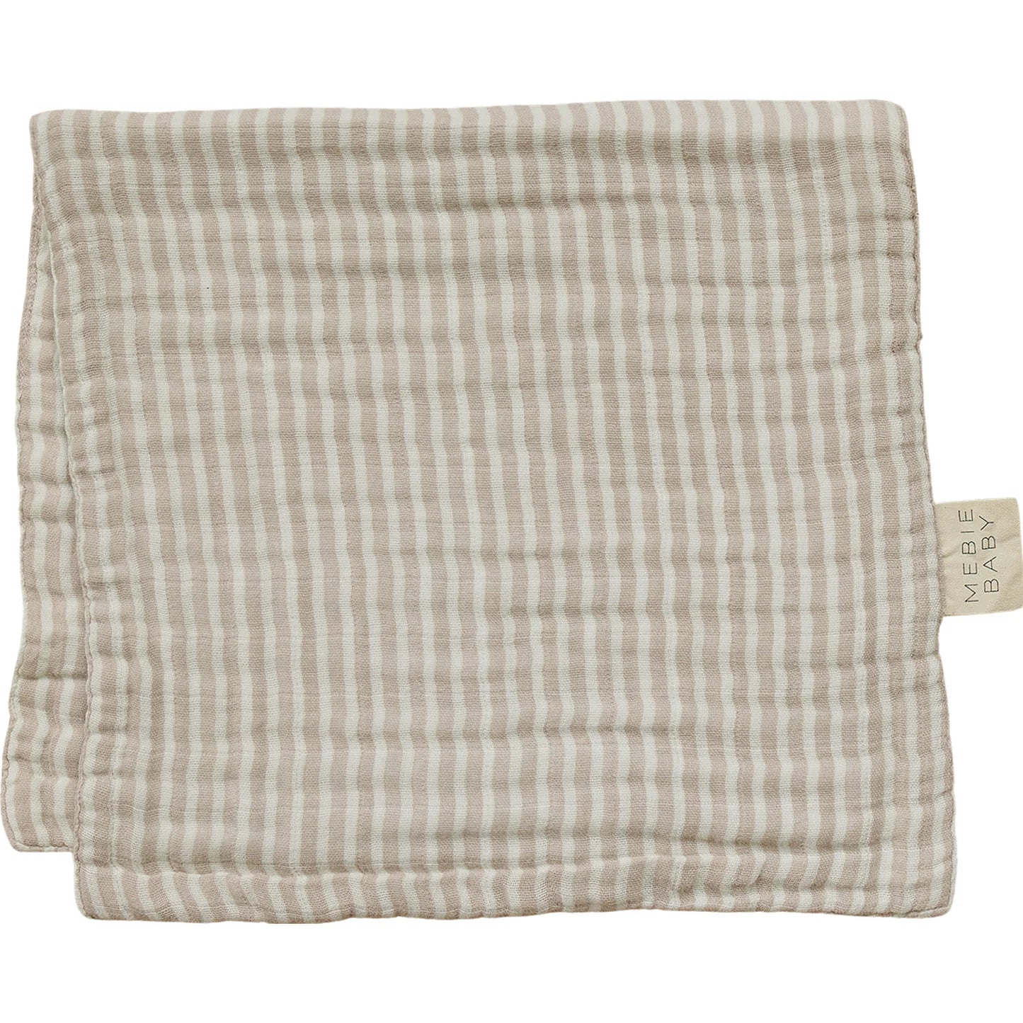 Muslin Burp Cloth - Taupe Stripe