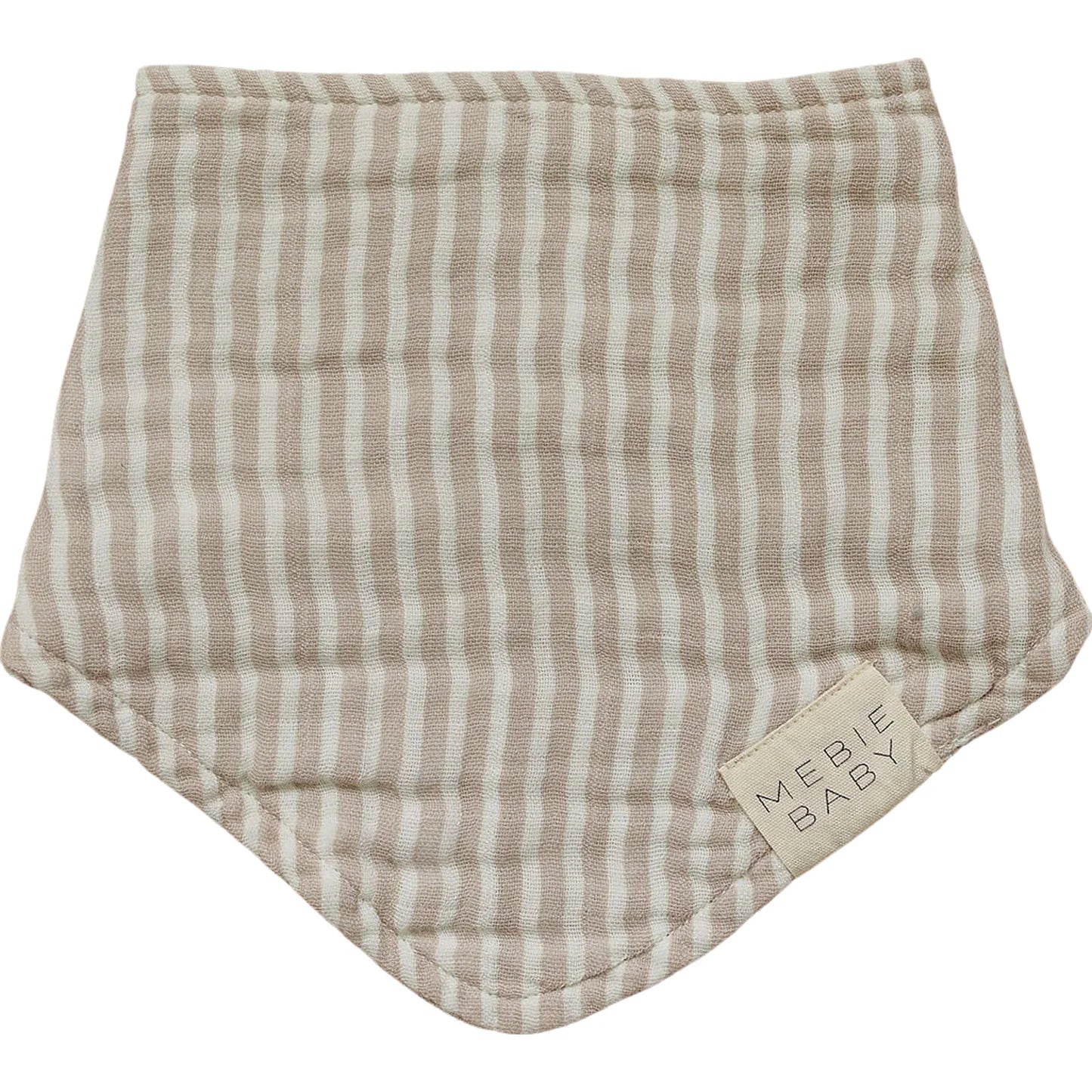 Muslin Bib - Taupe Stripe