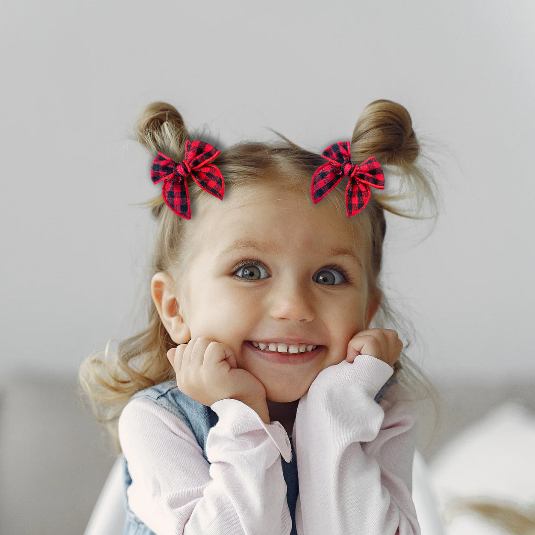 Red Buffalo Plaid Fable Hair Bow
