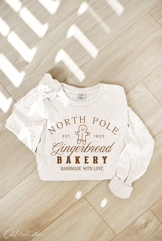 Mineral Washed Long Sleeve - Gingerbread