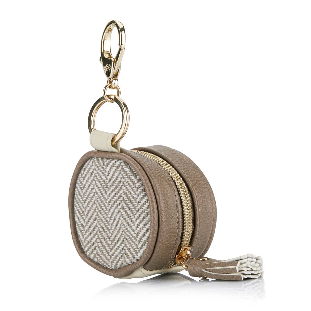 Diaper Bag Charm Pod Keychain - Vanilla Latte