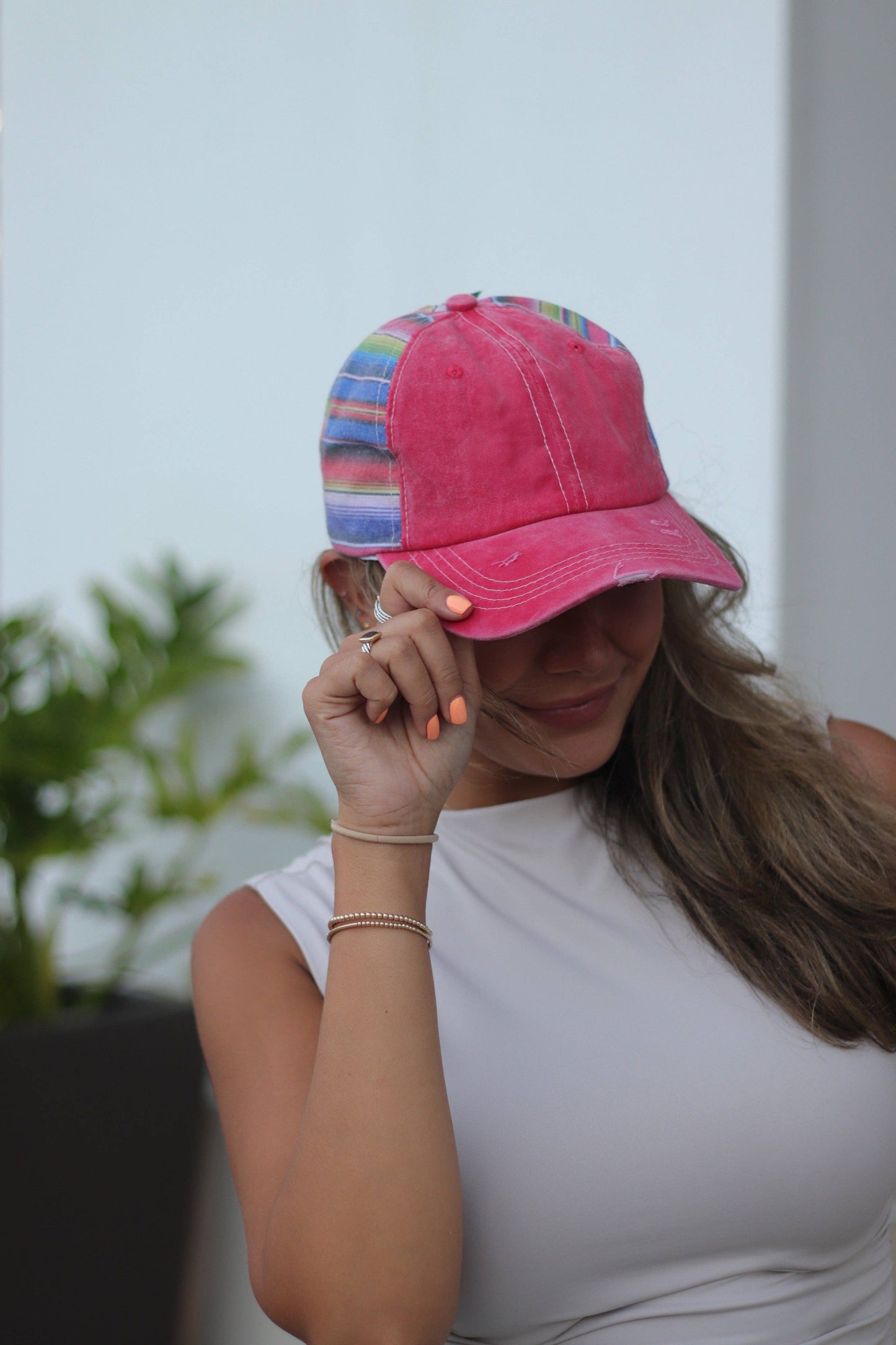 Baseball Hat - Red/Serape