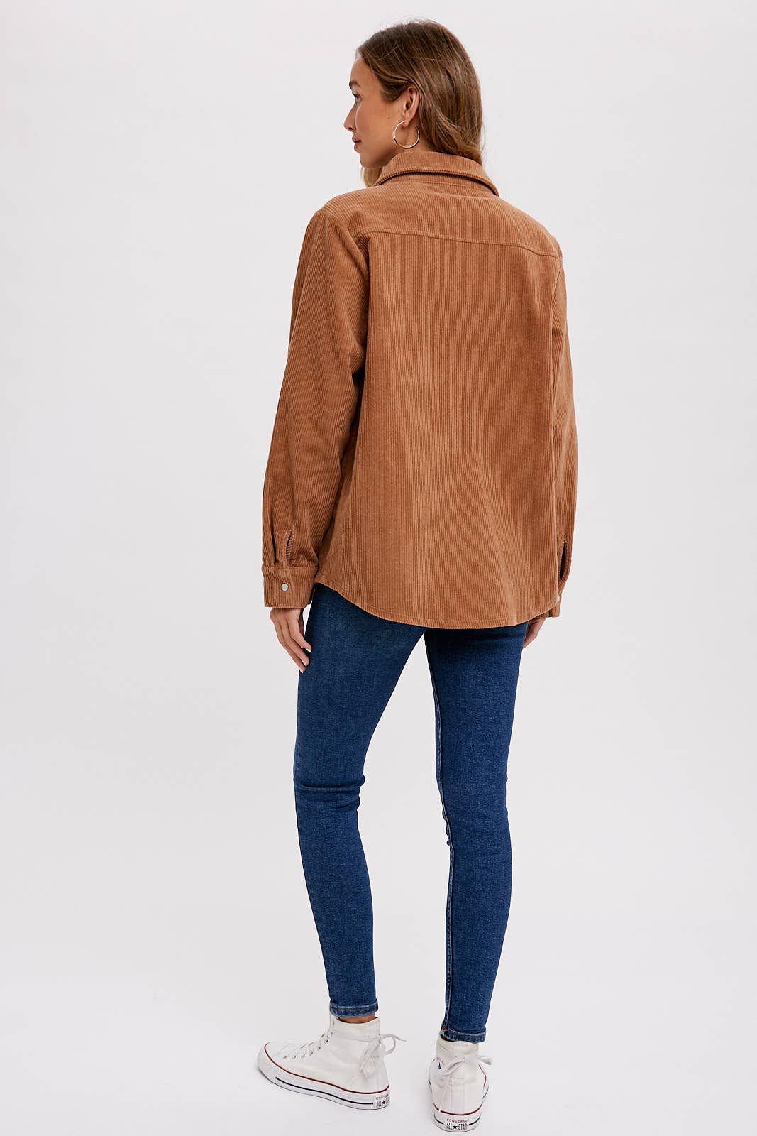 Corduroy Shacket - Camel