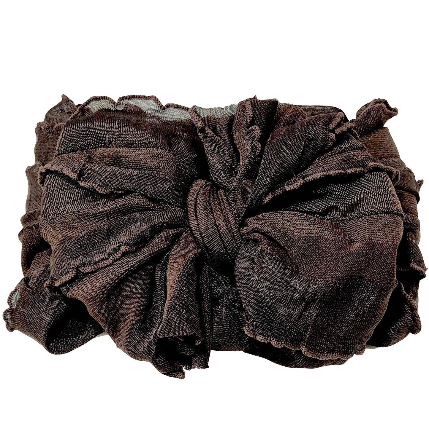 Ruffled Headband | Brown