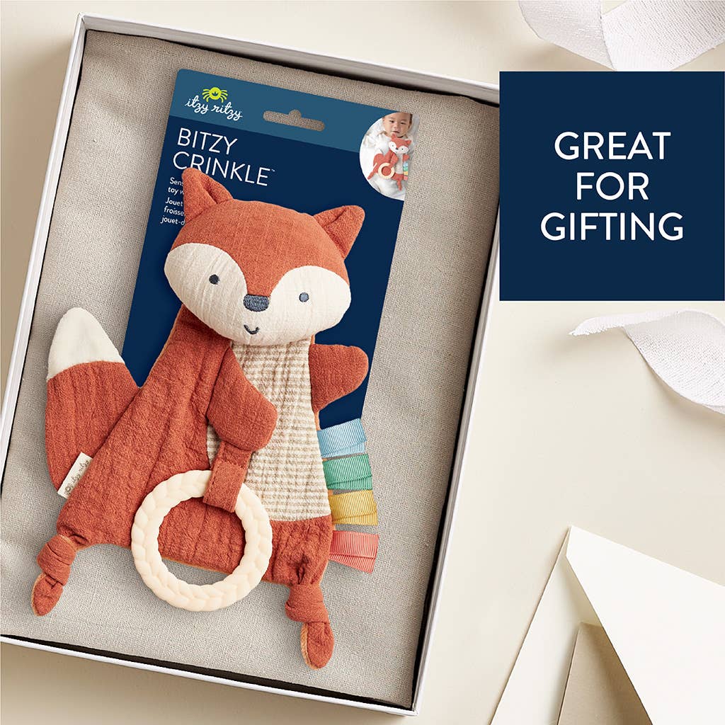 Bitzy Crinkle Toy/Teether - Fox