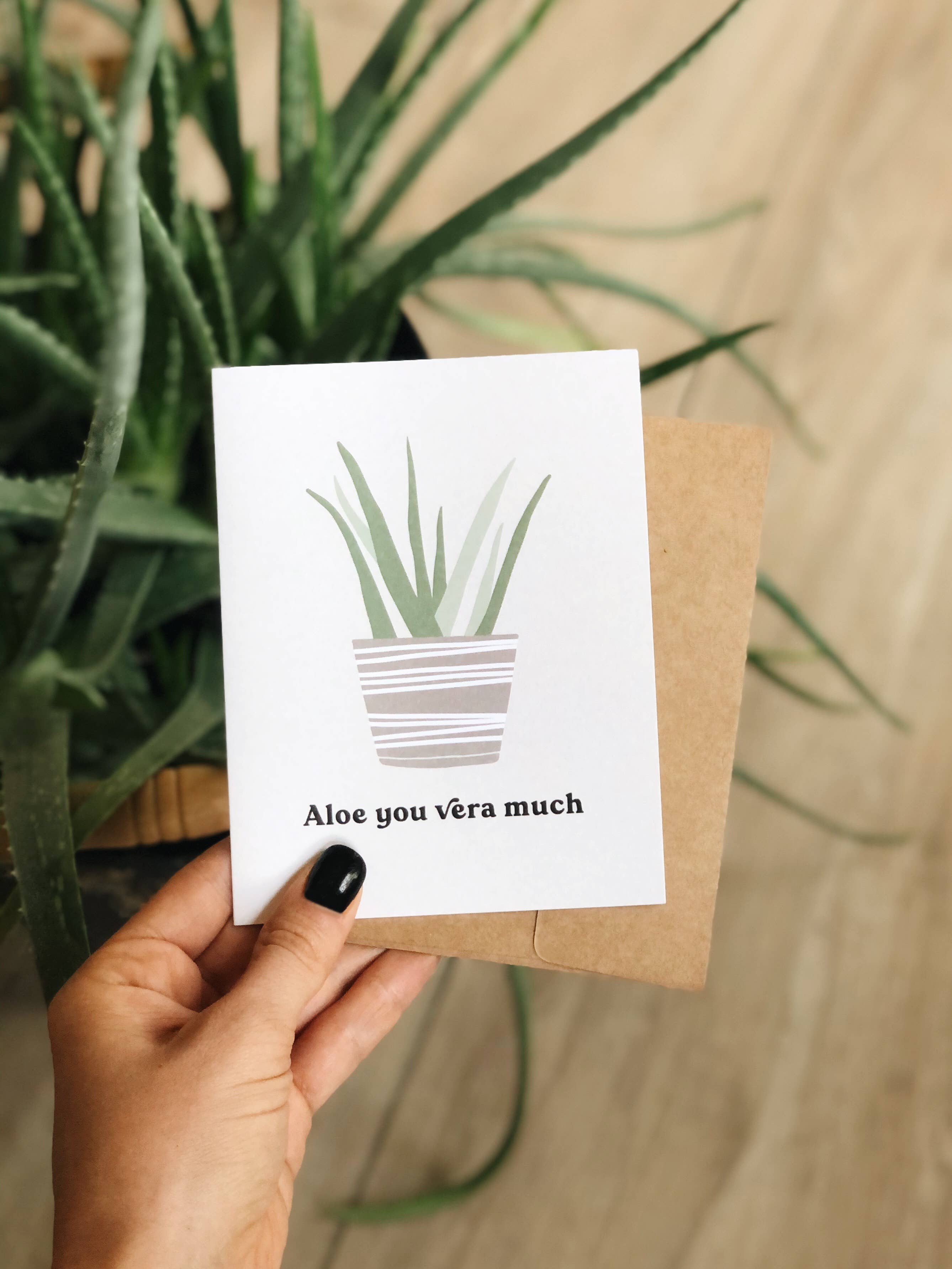 aloe you vera much plant Greeting Card