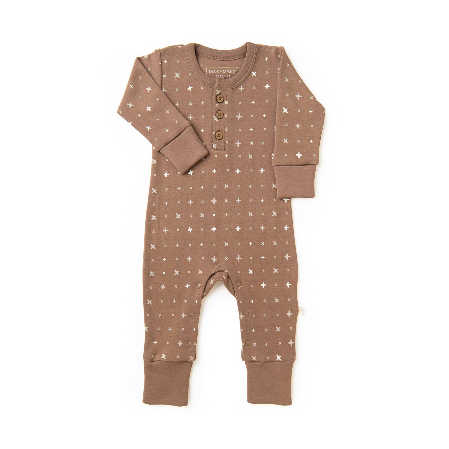 Organic Buttoned Romper - Sparkle