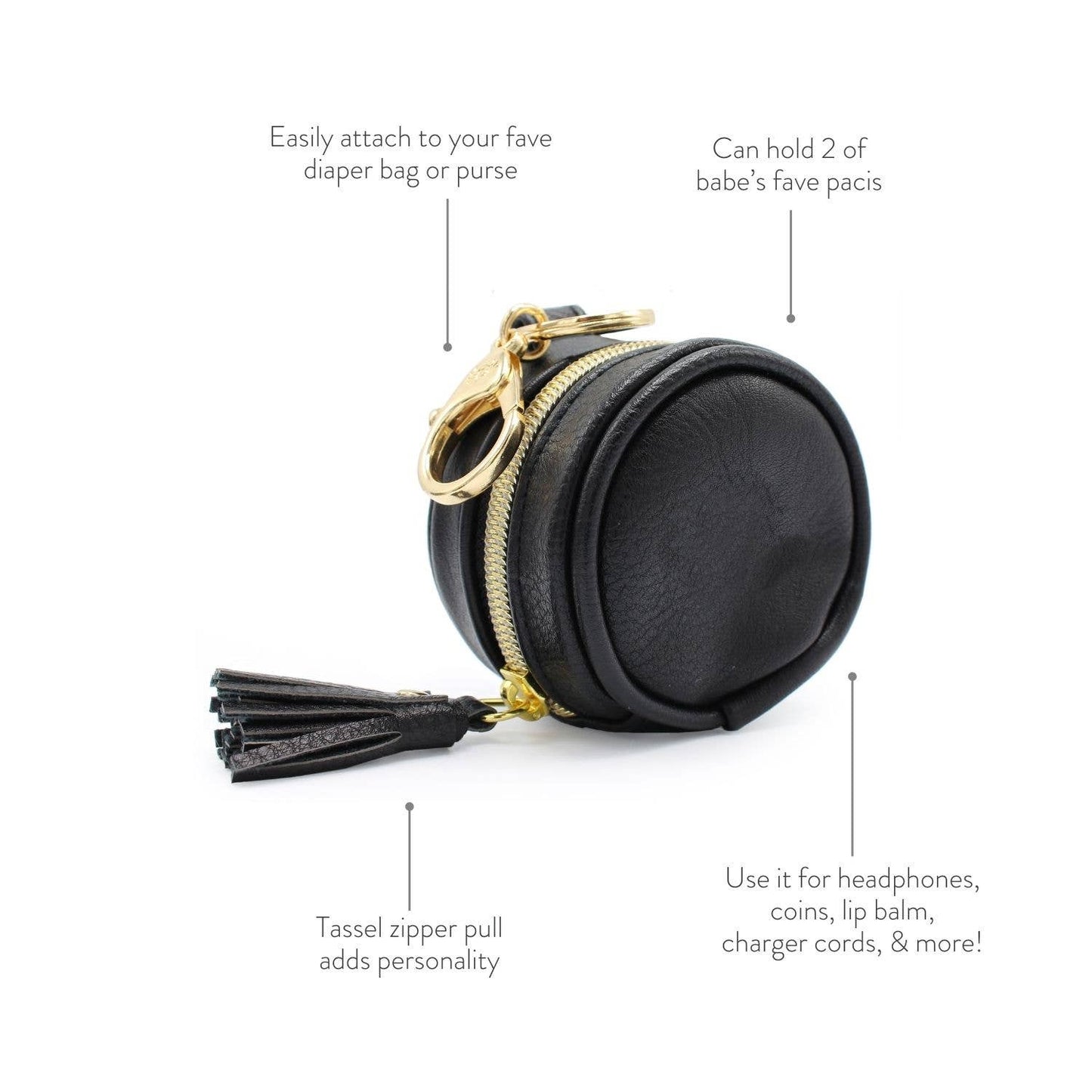 Diaper Bag Charm Pod Keychain - Coffee & Cream