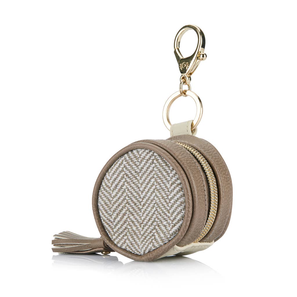 Diaper Bag Charm Pod Keychain - Vanilla Latte