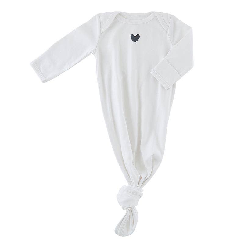 Knotted Gown - Heart: 0-6 Mnths