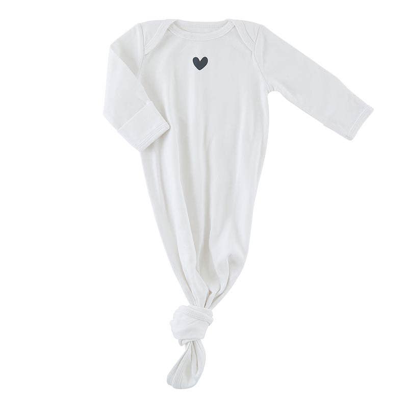 Knotted Gown - Heart: 0-6 Mnths