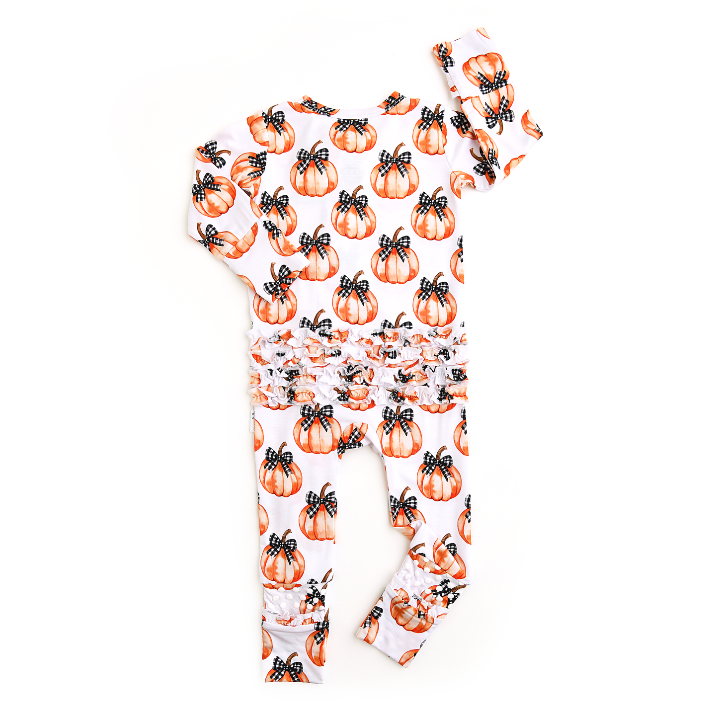 Bamboo Ruffled Sleeper - Lilith Pumpkin