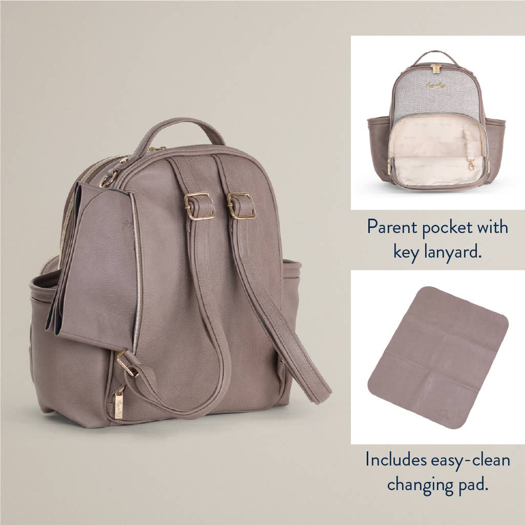 Itzy Mini Plus Diaper Bag Backpack - Vanilla Latte