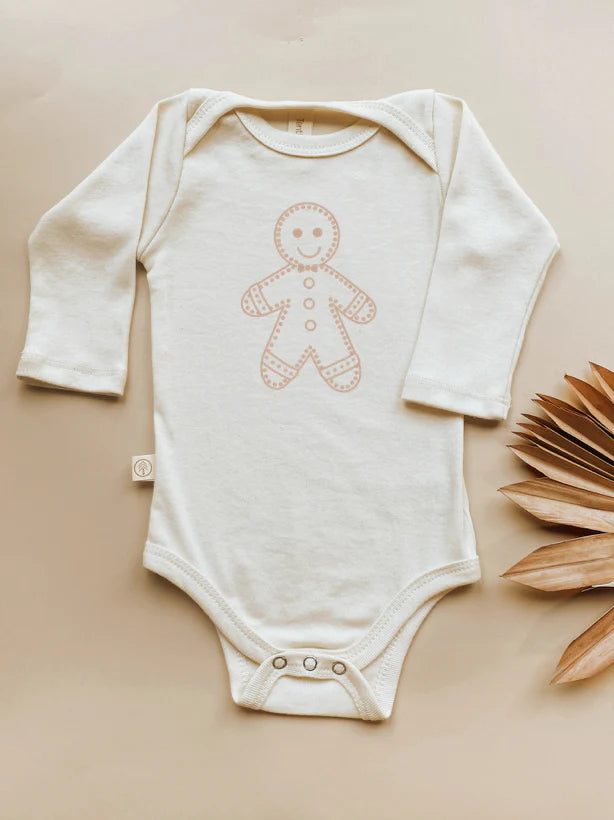 Organic Cotton L/S Onesie - Gingerbread