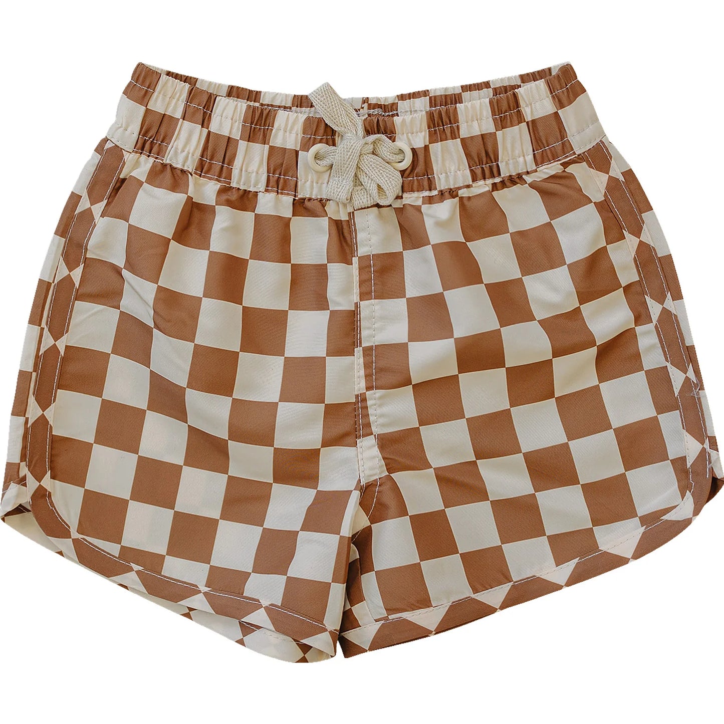 Surf Swim Shorts - Rust Checkered