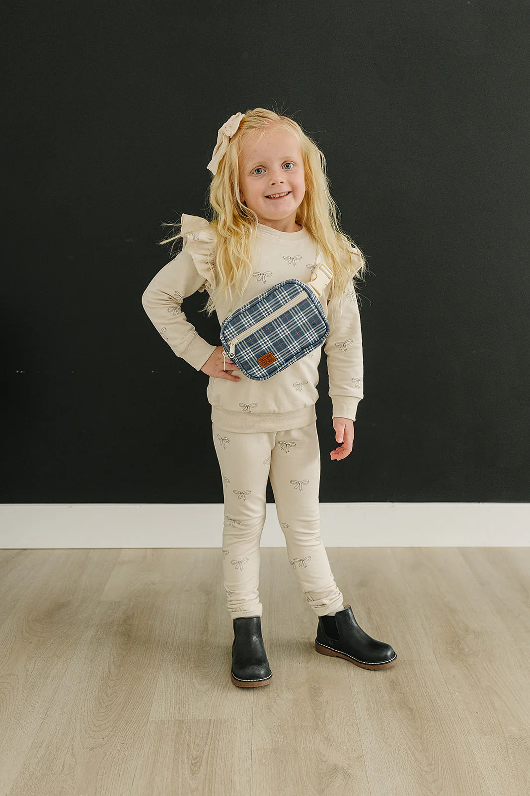 Mini Fanny Pack - Navy Plaid