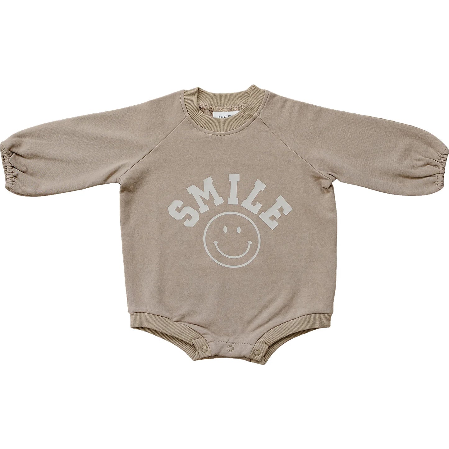 French Terry Bubble Onesie - Smile