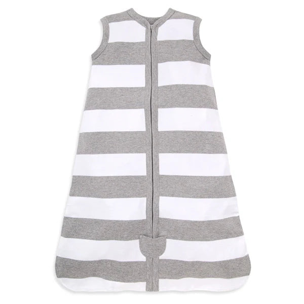 Wearable Baby Blanket - Heather Gray Rugby Stripe