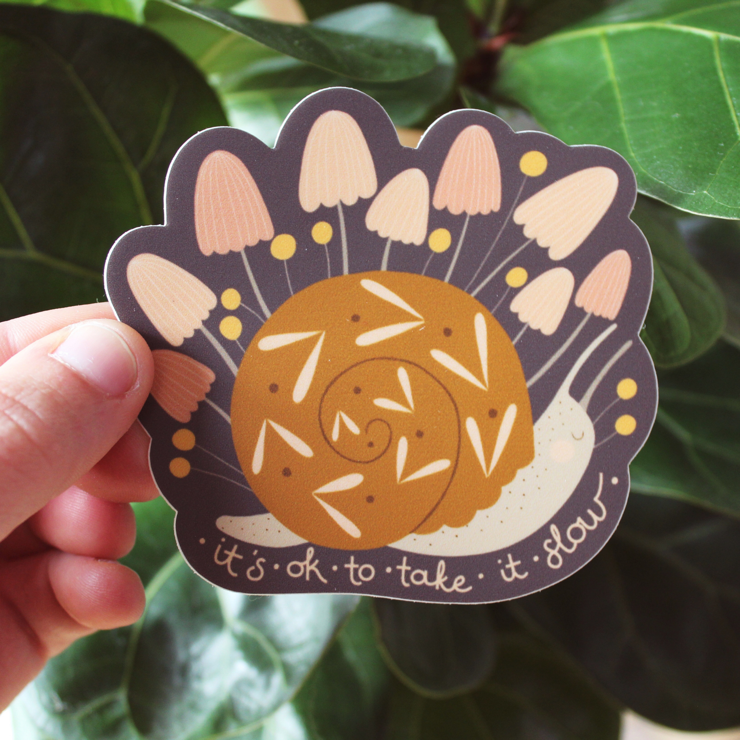 Sticker-Snail and Mushrooms