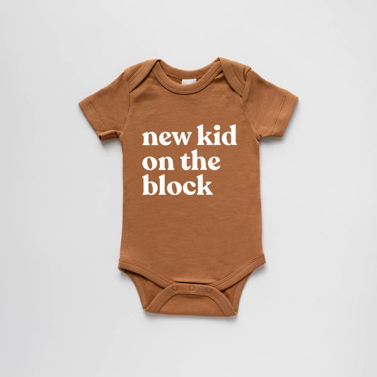 New Kid on Block Onesie - Camel