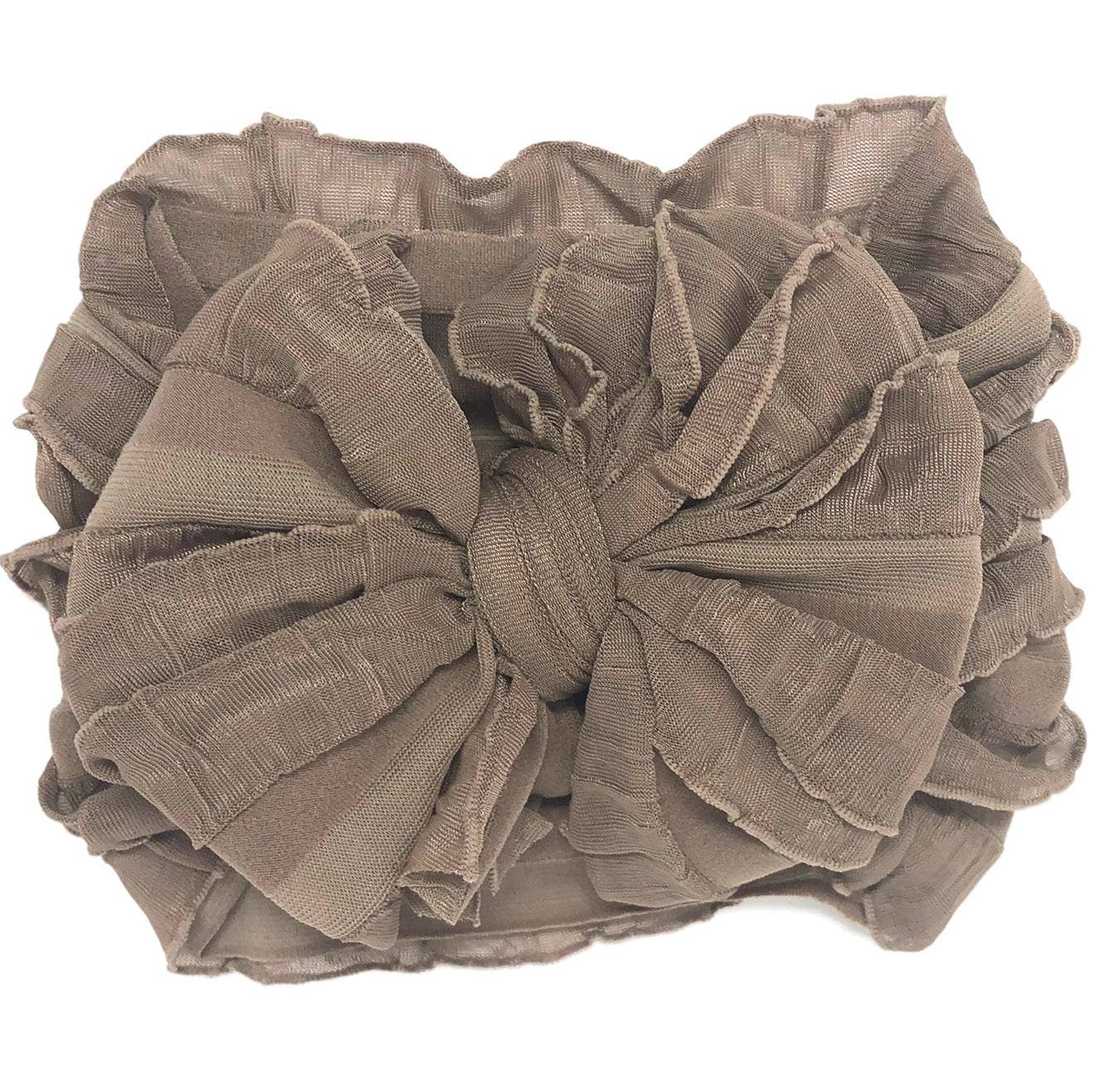 Ruffled Headband | Mocha