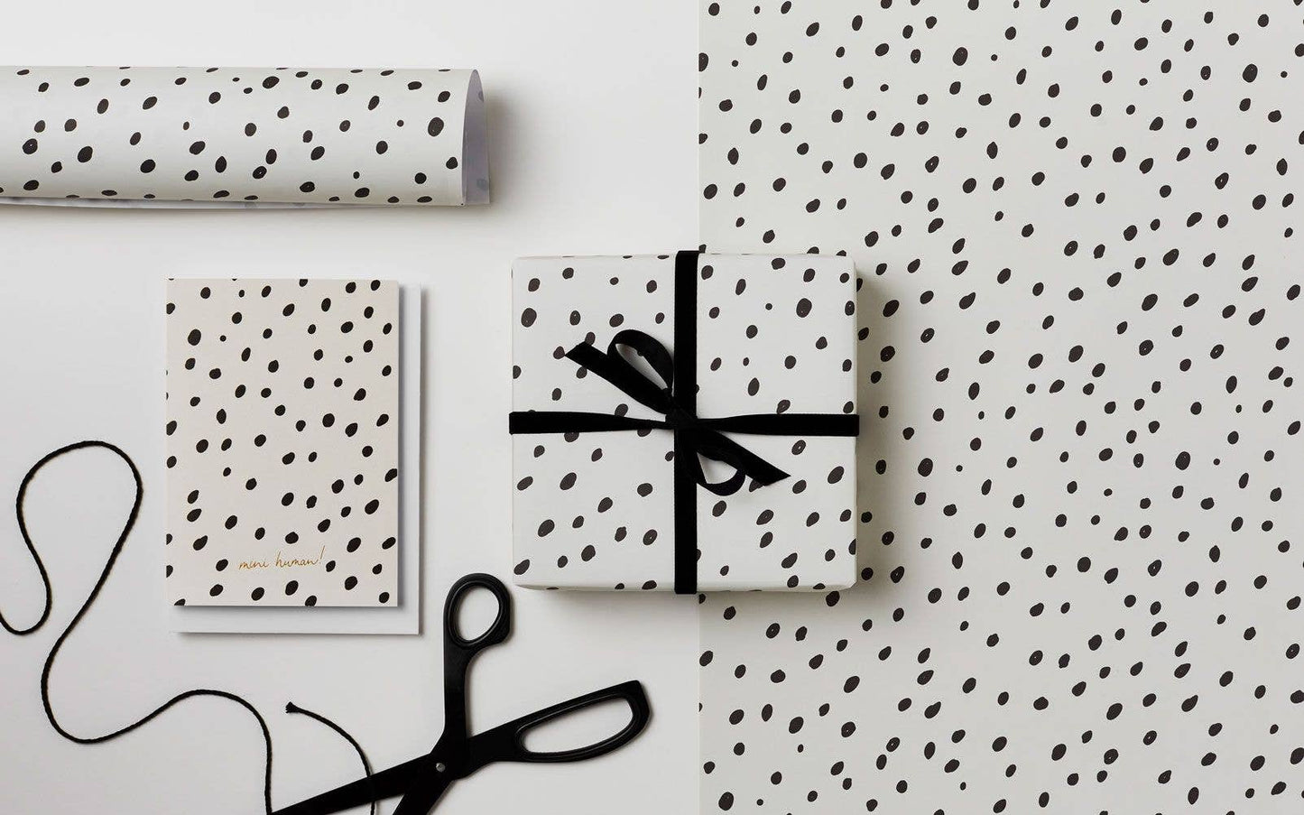 Wrapping Paper - Black Dot