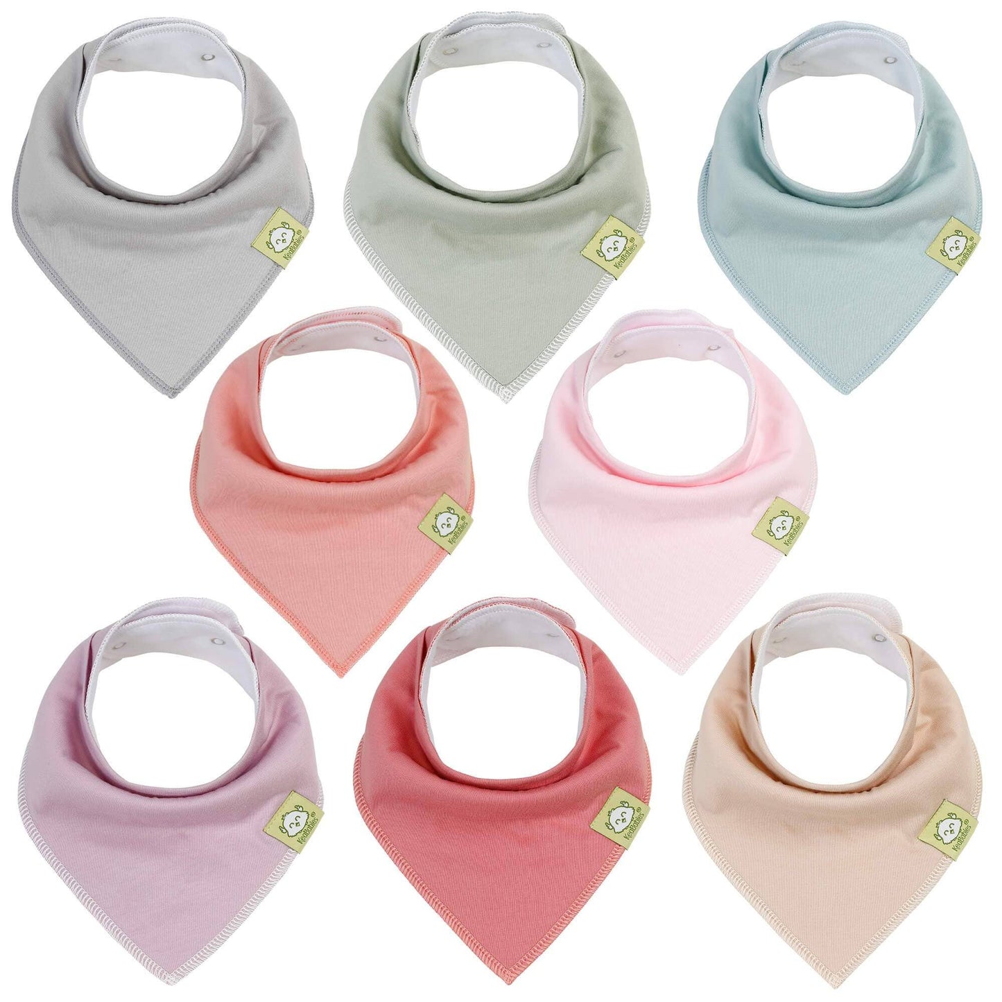 KeaBabies Bandana Bibs (Muted Pastel)