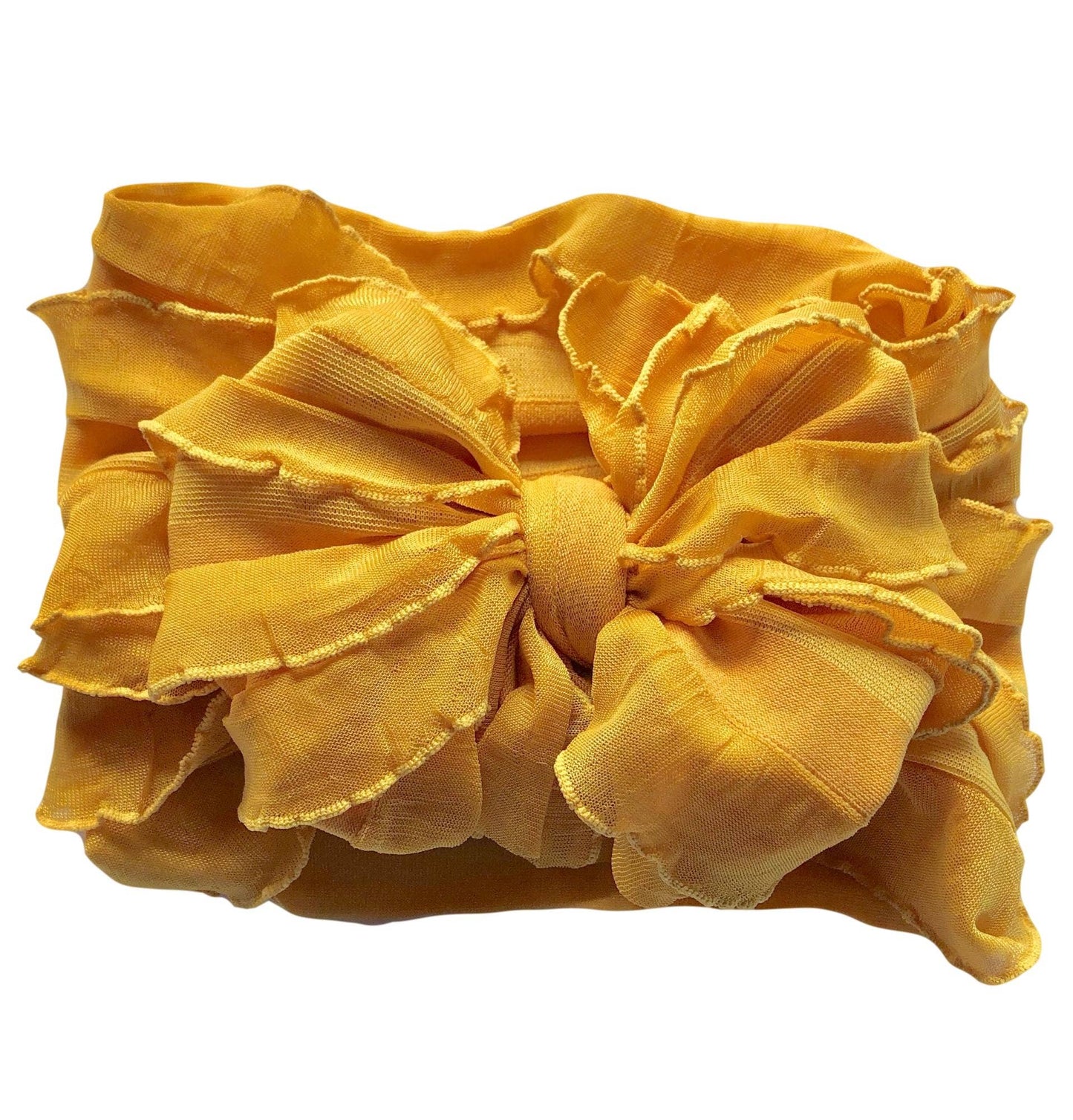Ruffled Headband | Mustard