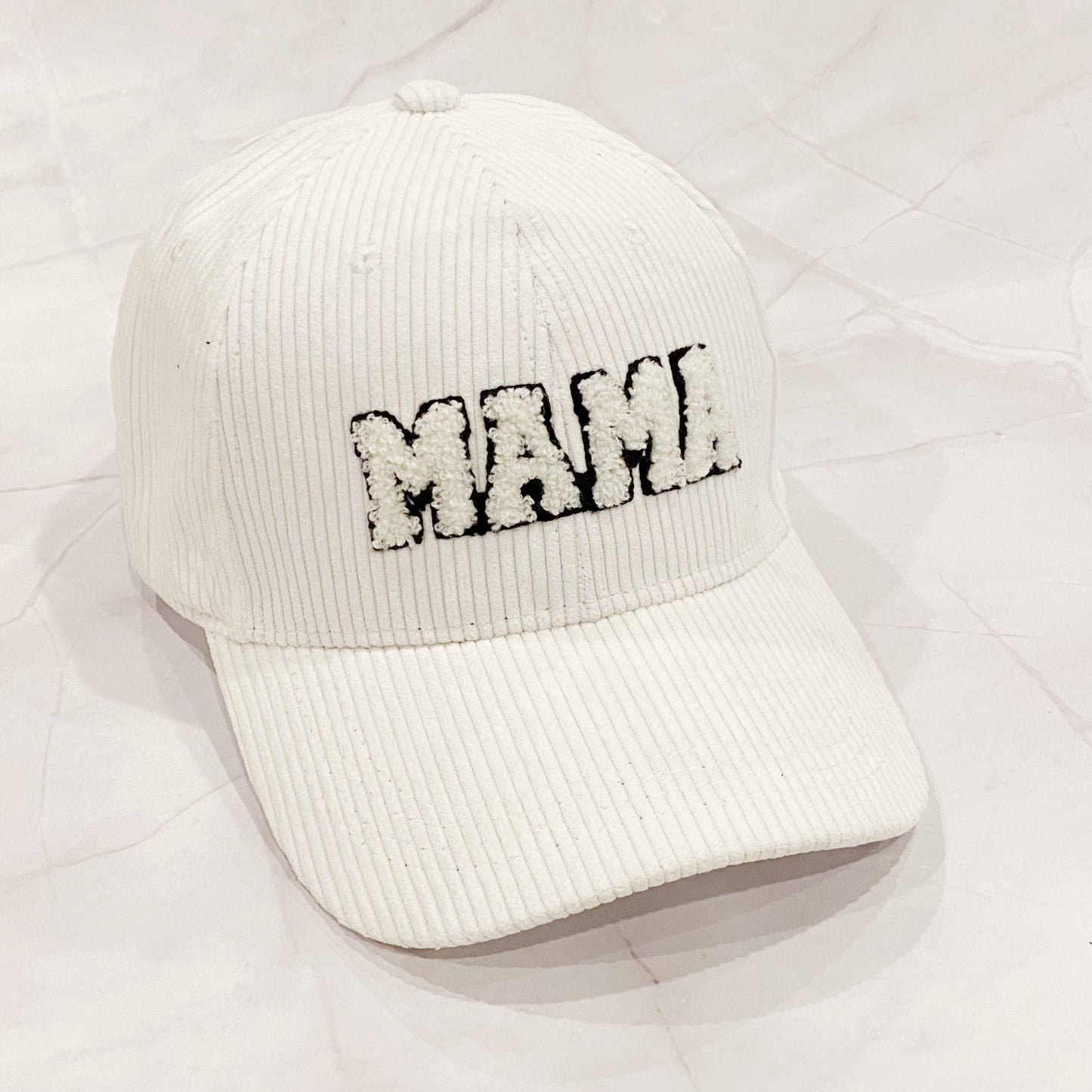 Corduroy Mama Hat - White