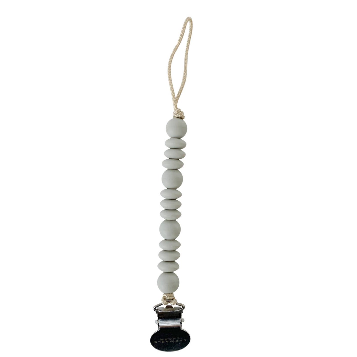 Grace Pacifier Clip: Mist Grey