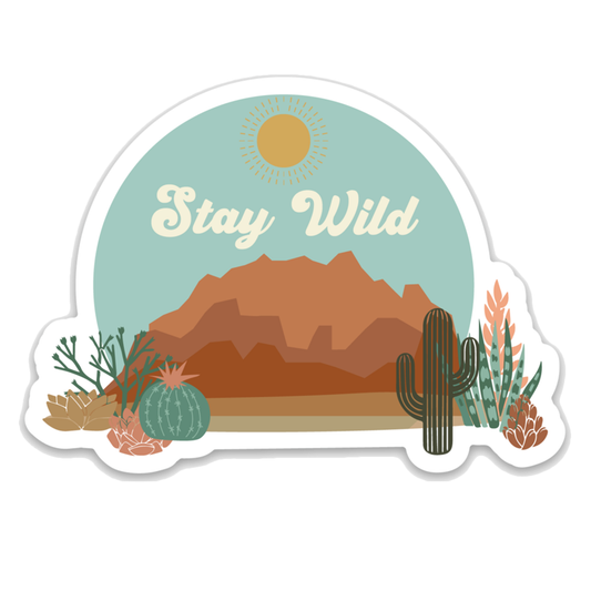 Stay Wild Desert Sticker