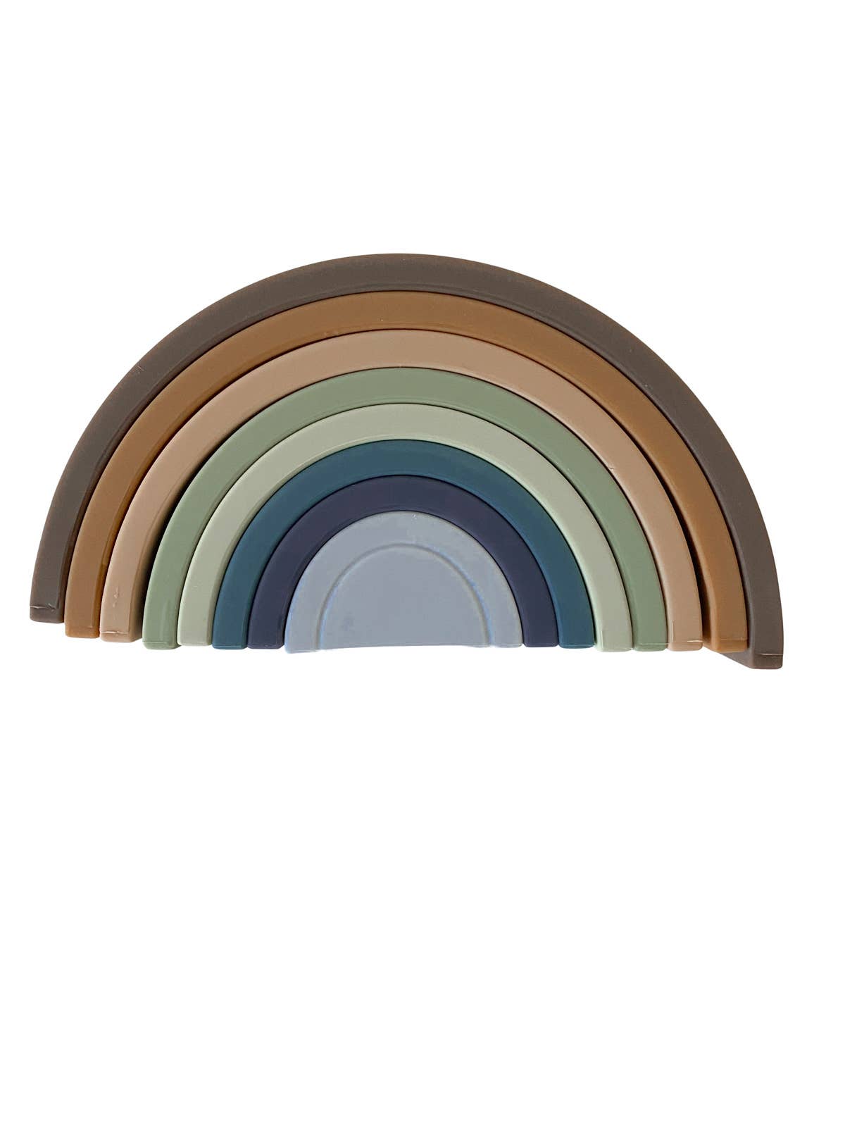 Rainbow Teether Silicone Stacker- Eucalyptus ⋒