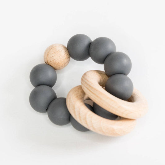Silicone Teething Ring - Charcoal