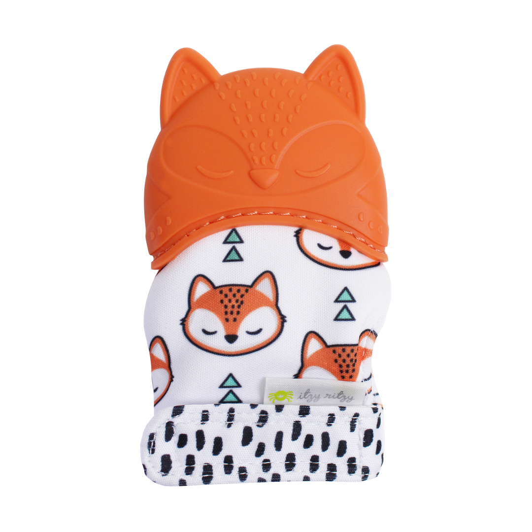 Itzy Mitt Teething Silicone Mitts - Fox