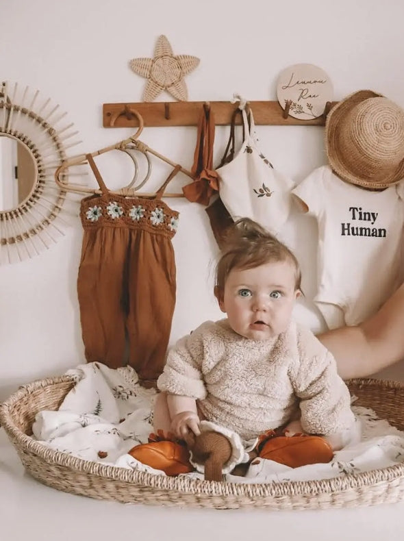 Plush Long Sleeve Onesie - Beige
