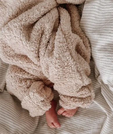 Plush Onesie BodySuit - Beige