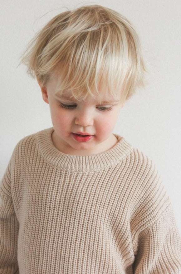 Knit Oversized Sweater - Natural