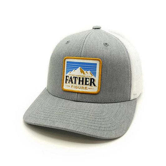Father Figure Hat - Heather & White