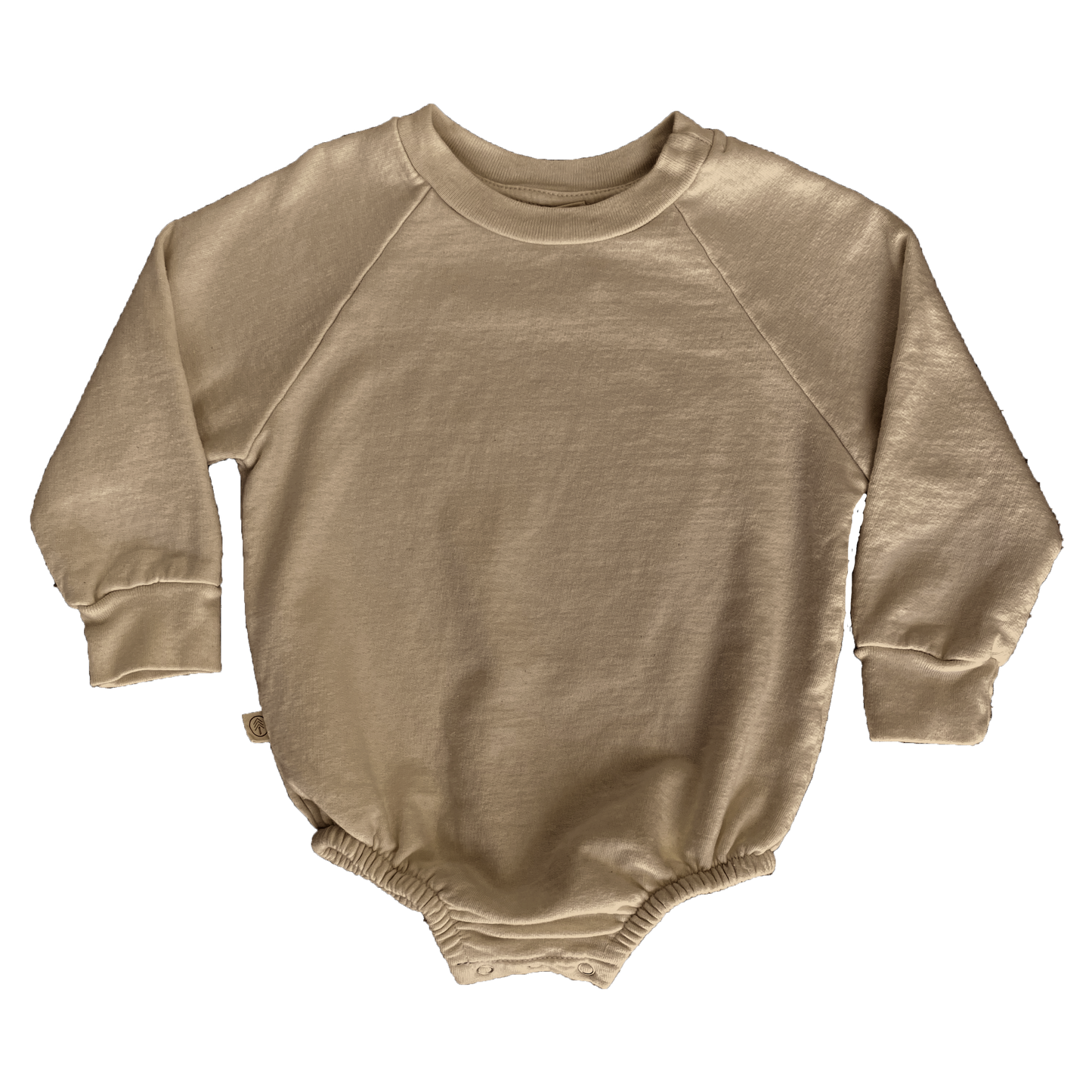 Organic Cotton Fleece Bubble Romper - Caramel