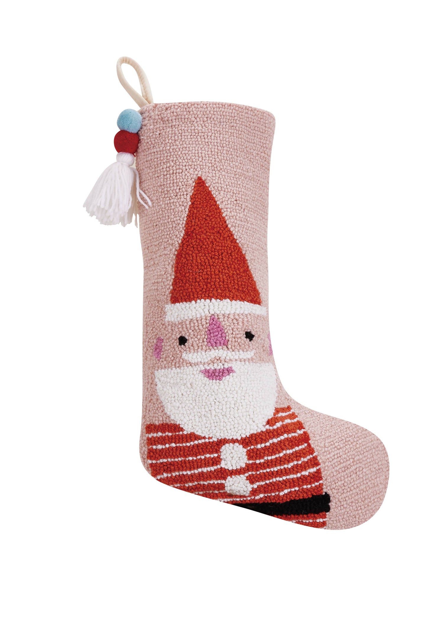 Santa Stocking With Pom Pom